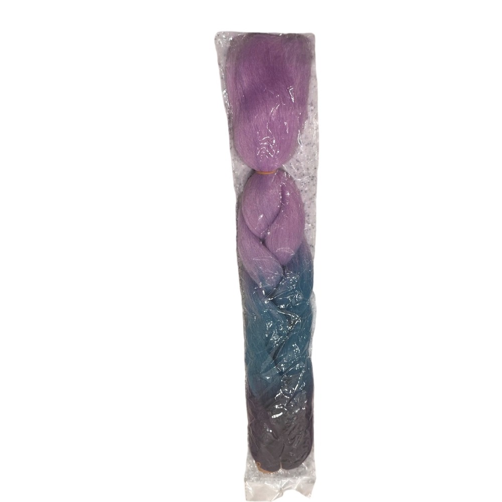 Jumbo Braid C26 Ombre Purple Teal‎  100g 24 inch Kanekalon Hair Extensions NIP